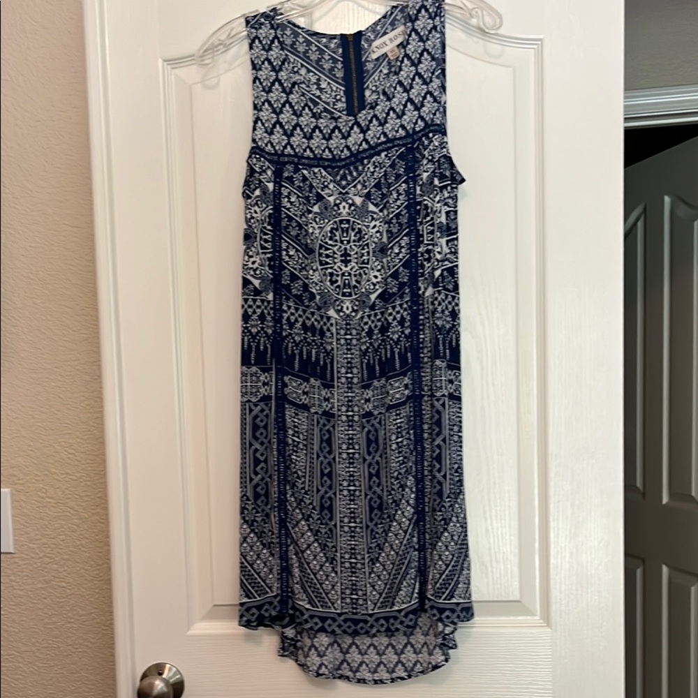 Knox Rose Blue and White High Low Sundress
